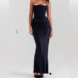 Black silk elegant Dress